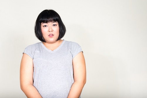 Portrait of overweight Asian woman